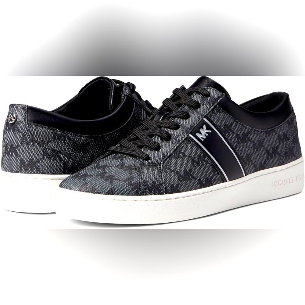 MICHAEL Michael Kors Juno Stripe Lace-Up (Black) Women's Shoes - Size 9